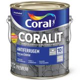 Esmalte Sintético Fundo E Acabamento Ferrolack Coralit Antiferrugem 3,6 Litros Preto - 5203032 - Coral Coral