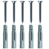 Cartela Com Buchas Ux8 Com Aba E Parafusos Cabeça Chata Com 5 Peças - 602509 - Fischer Fischer