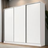 Guarda-roupa Casal 100% Mdf Madesa Nantes 3 Portas De Correr Branco