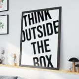 Quadro Think Outside The Box 45x34cm - Com Vidro