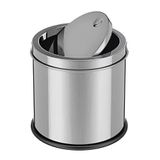 Lixeira Inox Basculante 3 Litros Tampa Giratória Ideal Para Cozinha Banheiro E Consultório