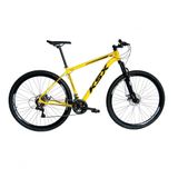 Bicicleta Aro 29 Ksx Sd7 21v Cabos Internos Alumínio Freios A Disco Garfo Suspensão Amarelo Preto Tamanho 19