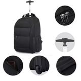 Mochila Impermeável Para Notebook Rodinhas Ampla Capacidade