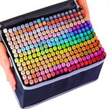 Canetinhas Coloridas Escolar Ponta Dupla Estojo 120 Cores