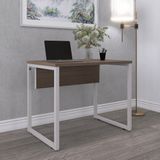 Mesa Para Escritório Industrial 90cm Pe25 Walnut/cinza