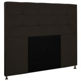 Cabeceira Cama Box Casal 140cm Safira Suede I02 Marrom - Mpozenato