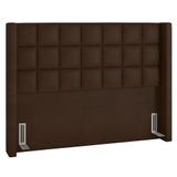 Cabeceira Cama Box King 195cm Pisa P02 Sintético Marrom - Mpozenato