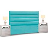 Cabeceira Cama Box Casal 140cm Greta Dm1 Suede E 2 Mesas De Cabeceira Flex Branco - Mpozenato Suede Bege