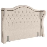 Cabeceira Cama Box Casal King 195cm Antibes P02 Linho Cru - Mpozenato