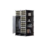 Guarda-roupa Portátil Kangur: Sapateira Arara Cabideiro E Prateleiras Desmontáveis.