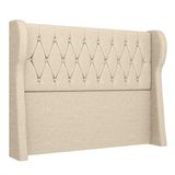 Cabeceira Casal Queen Cama Box 160cm Malva I02 Linho Bege - Mpozenato