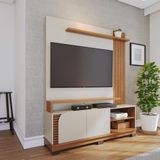 Home Theater 2 Portas Para Tv&#39;s Até 65" Jurerê - Freijó Off White Matte