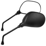 Par Retrovisor Ybr Factor 125 2008 A 2016 Preto 12mm Gvs
