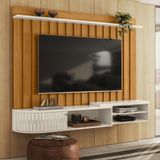 Painel Bancada Suspensa 1 Porta Tvs Até 75 Polegadas Ímola - Cinamomo Off White