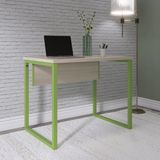 Mesa Para Escritório Industrial 90cm Pe25 Castanheira/verde Miró