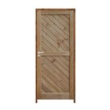 Porta Mexicana Diagonal Pinus 82 X 2.10 Batente Ecológico 11cm Fechadura Externa Lado Direito - Rodam