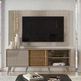 Rack Bancada E Painel Para Tv De 60 Polegadas Cronos - Fendi Naturale