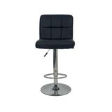 Banqueta Gomos Comfort Estofada Giratória Altura Regulável Preto