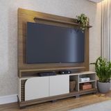 Home Theater 2 Portas Para Tv&#39;s Até 75" Jurerê - Amêndoa Off White Matte