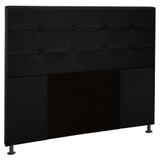 Cabeceira Cama Box Casal Queen 160cm Safira Sintético I02 Preto - Mpozenato