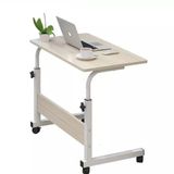 Mesa Para Computador E Notebook Com Rodinhas Altura Ajustável Multifuncional Branca