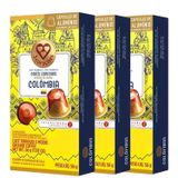Kit 3un Café Colômbia 3 Corações Capsula Aluminio 10x5,6g