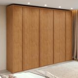 Guarda-roupa Casal 100% Mdf 8 Portas Easy Glow Amendoa Clean