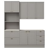 Cozinha Modulada 3 Pecas 192 Cm Ce759 Americana Cinza Calcare Henn