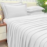 Cama Posta King Size Seline Colcha Luxo 200 Fios Bordado 3