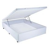 Cama Box Baú Casal Sintético Branco 38x138x188 - Rr Colchoes