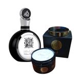 Perfume Lattafa Masculino Fakhar Black 100ml Edp + Creme Corporal Asad: Uma Fragância Sofisticada