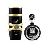 Perfume Masculino Asad Preto 100ml + Perfume Fakhar Black: Luxo Em Cada Borrifada