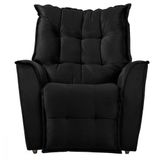 Poltrona Do Papai Reclinavel Para Sala King Tecido Veludo Preto