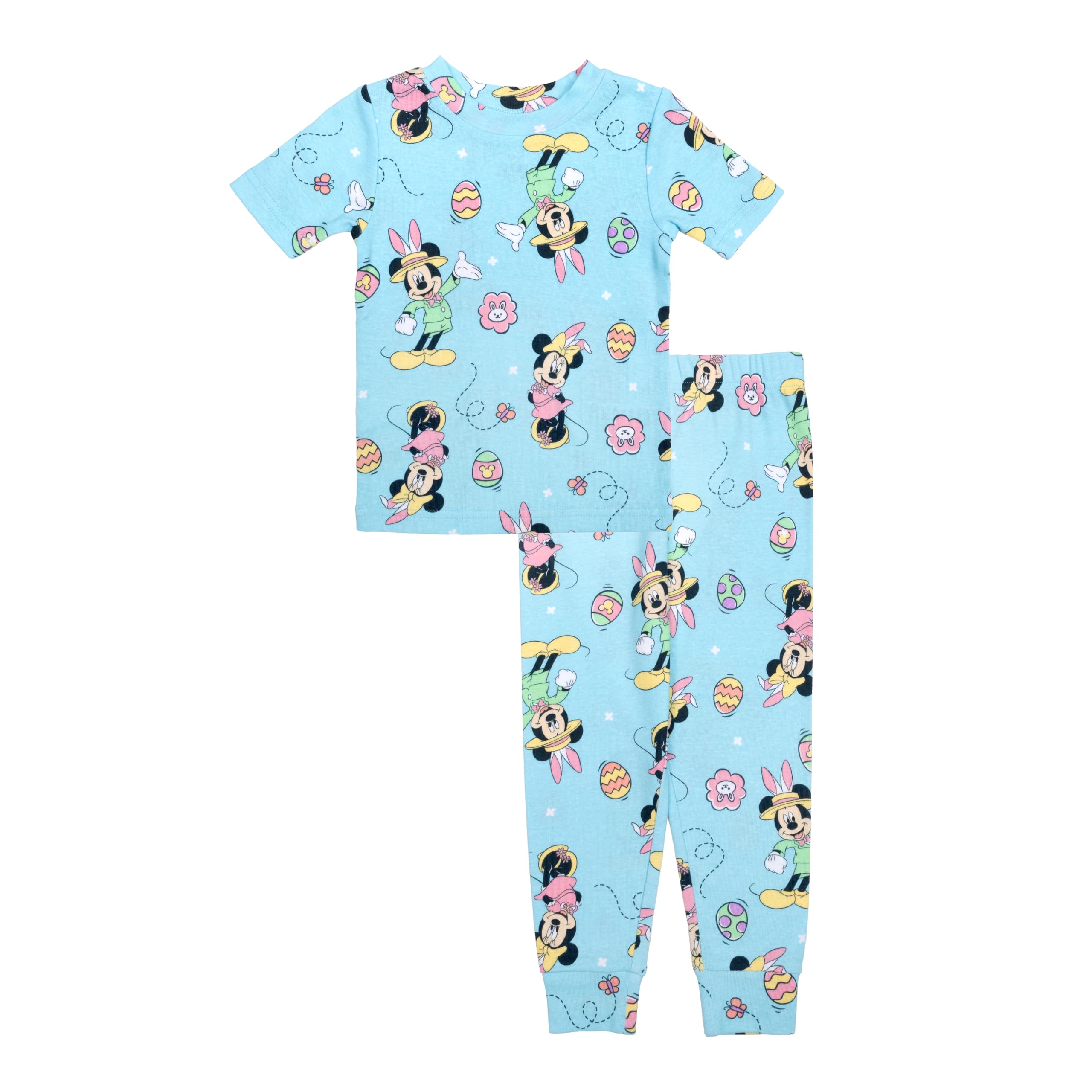 Conjunto De Pijama Disney De 2 Peças De Algodão Confortável Para Crianças
