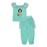 Conjunto De Pijamas Disney Girls&#39; Princess Love Jasmine 2, 8 Anos