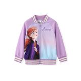 Blusão Disney Frozen Anna Girl Varsity Bomber Roxa 5-6 Anos