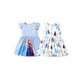 Vestidos Infantis Disney Frozen Elsa E Anna, Pacote Com 2 Vestidos Para Meninas, 4-5t