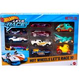 Carros E Caminhões De Brinquedo Hot Wheels Let&#39;s Race, Pacote Com 10 Unidades, Escala 1:64