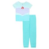Conjunto De Pijama Disney Girls&#39; Little Mermaid Ariel, 2 Peças De Algodão