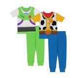 Conjunto De Pijamas Disney Toy Story Snug Fit Cotton Para Meninos 4t