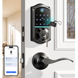 Entrada Sem Chave De Impressão Digital Smart Lock Veise Ve017-l Preta
