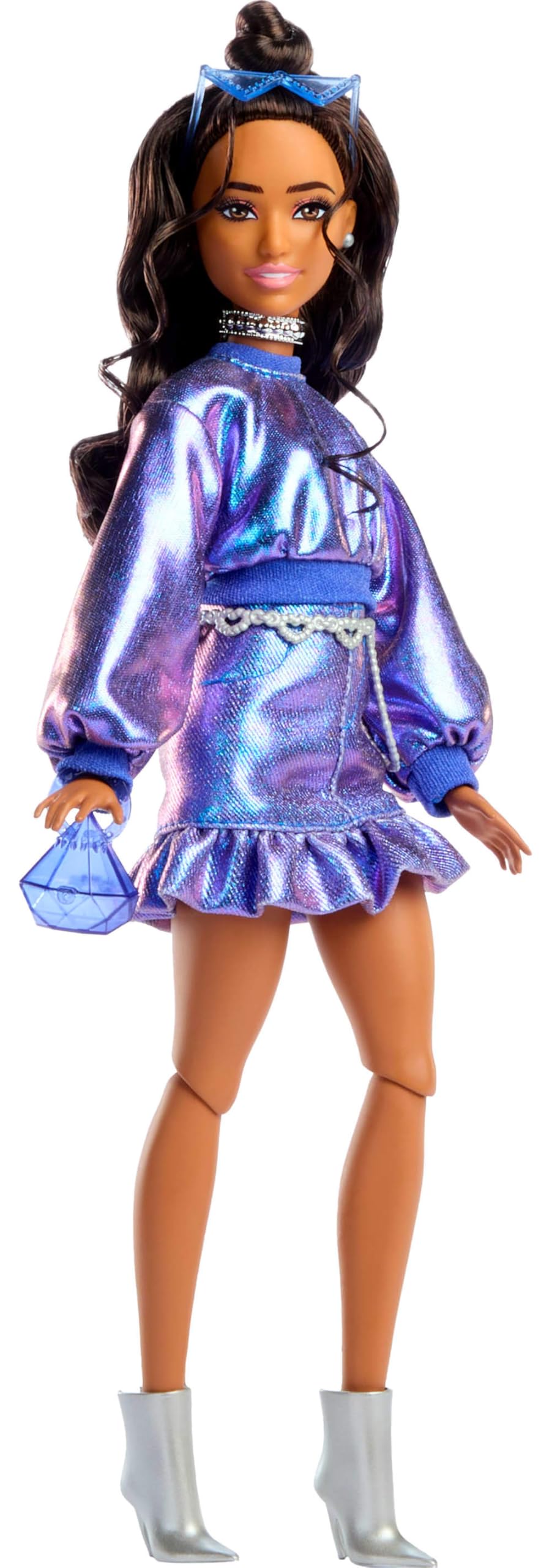 Boneca Fashion Barbie Deluxe Style #7 Roupa Azul Metálica - Carrefour