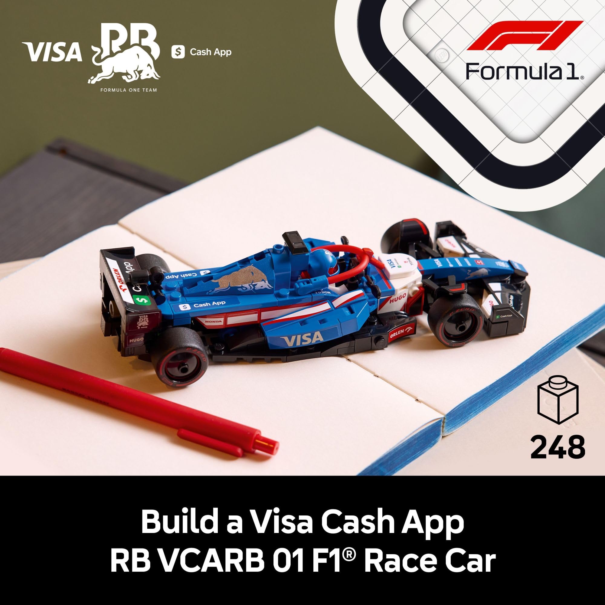 Conjunto De Construção Lego Speed Champions Visa Cash App Rb Vcarb