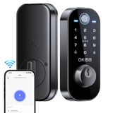 Fechadura De Porta Com Impressão Digital Smart Lock Okibb Com Wi-fi Alexa Ip54
