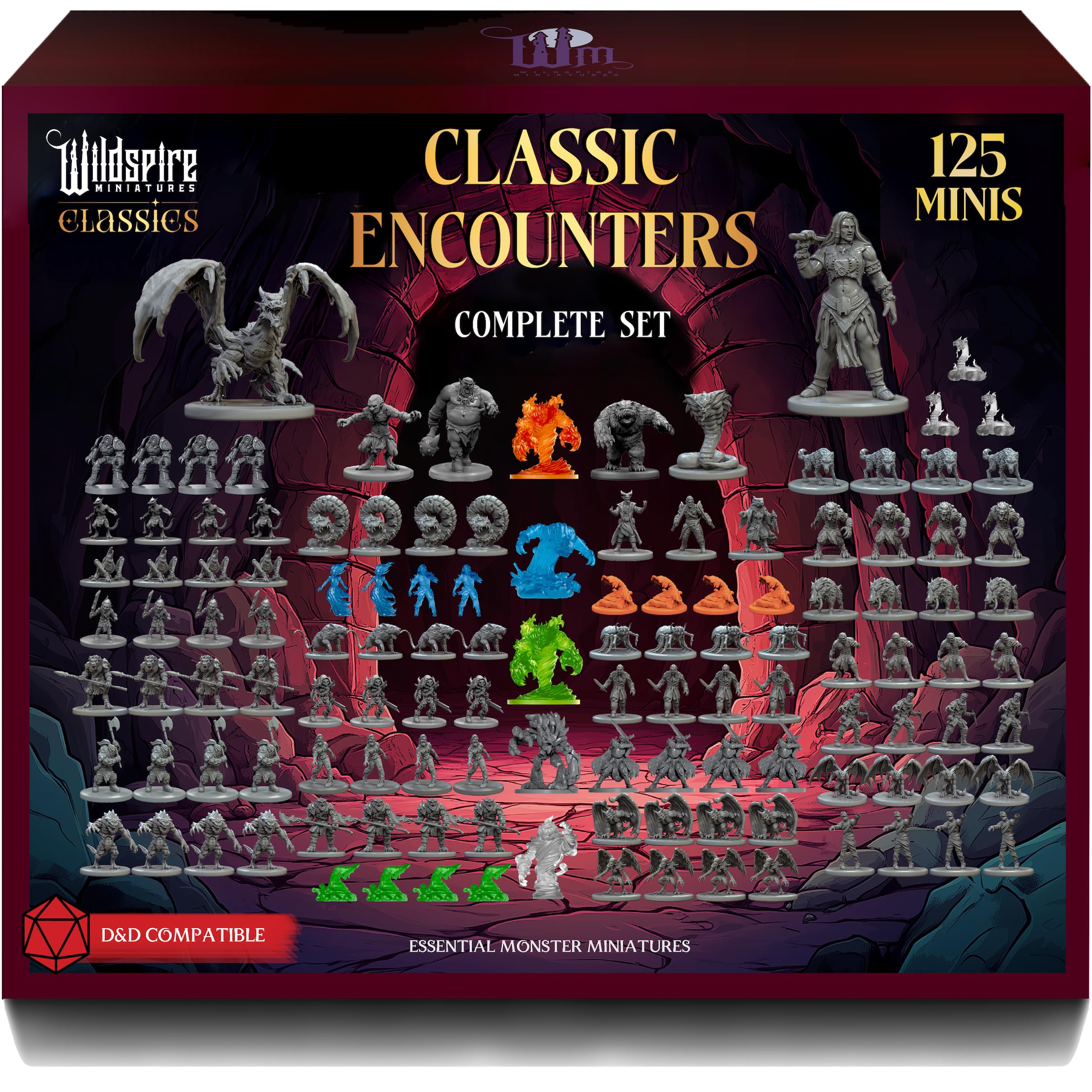 Dnd Miniatures Wildspire Classic Encounters 125 Figuras 28 Mm
