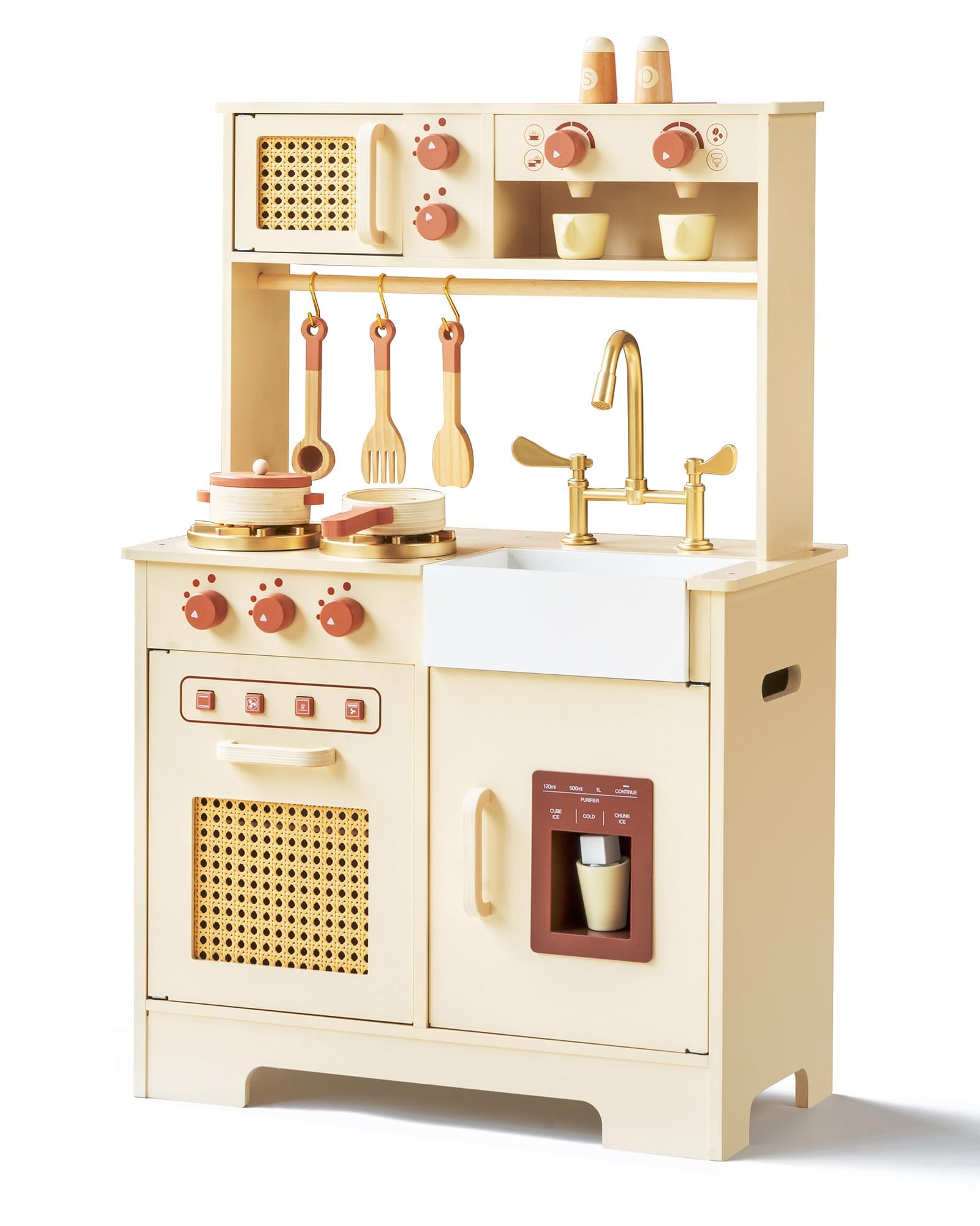 Jogue Kitchen Leeshyah Wooden Com Características Realistas Para Crianças A Partir De 3 Anos