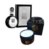 Perfume Lattafa Masculino Fakhar Black 100ml Edp + Creme Corporal Asad: Uma Fragância Sofisticada