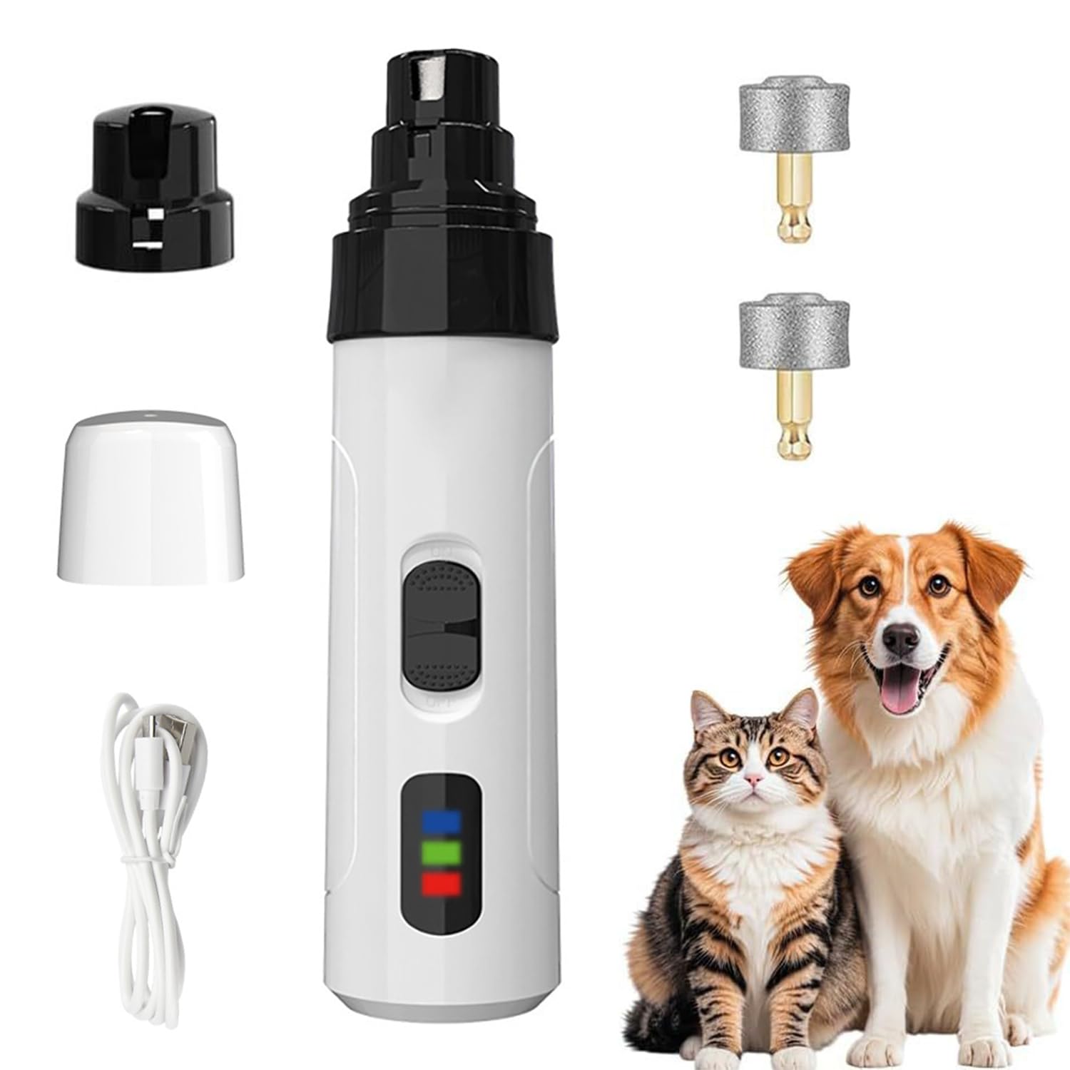 Moedor De Unhas Silent Groom Pro Recarregável Para Cães