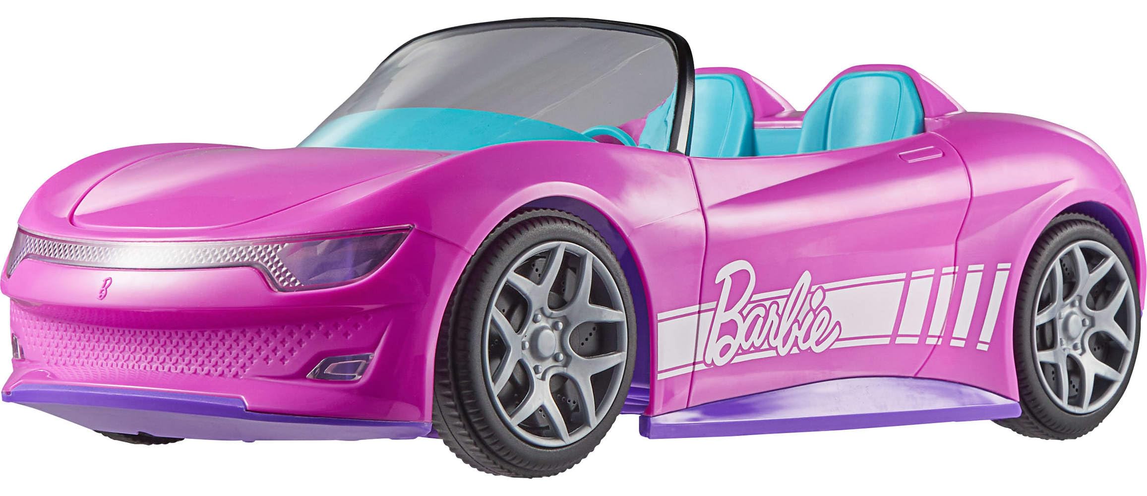 Carro De Brinquedo Barbie Hot Wheels Rc Conversível Com Controle