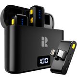 Microfone De Lapela Sem Fio Rythflo Lm01 Pro Para Iphone/android
